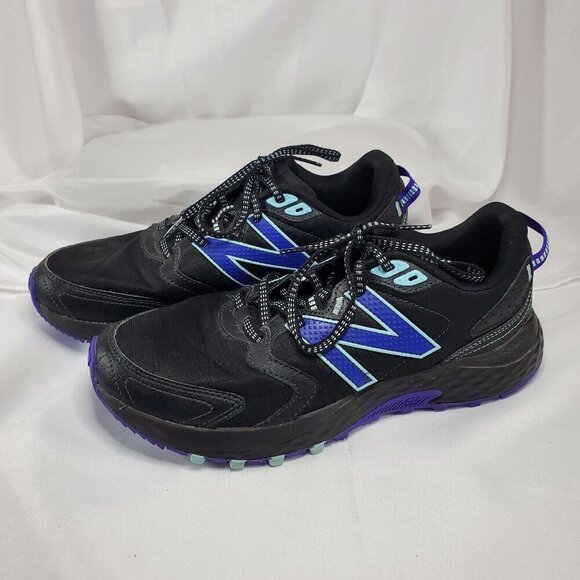 New Balance 410 Trail Running Shoes Womens 9.5 B Black With Purple/blue Accents - Picture 3 of 13